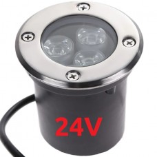 Φωτιστικό Χωνευτό Δαπέδου LED 3W 24V 240lm 15° IP67 4000K Λευκό Φως 96GRF1/31524
